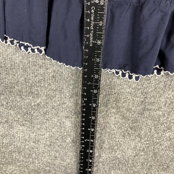 LOFT Blouse Womens XS Navy Peplum Ruffle Short Sleeve Casual Top - Picture 3 of 7